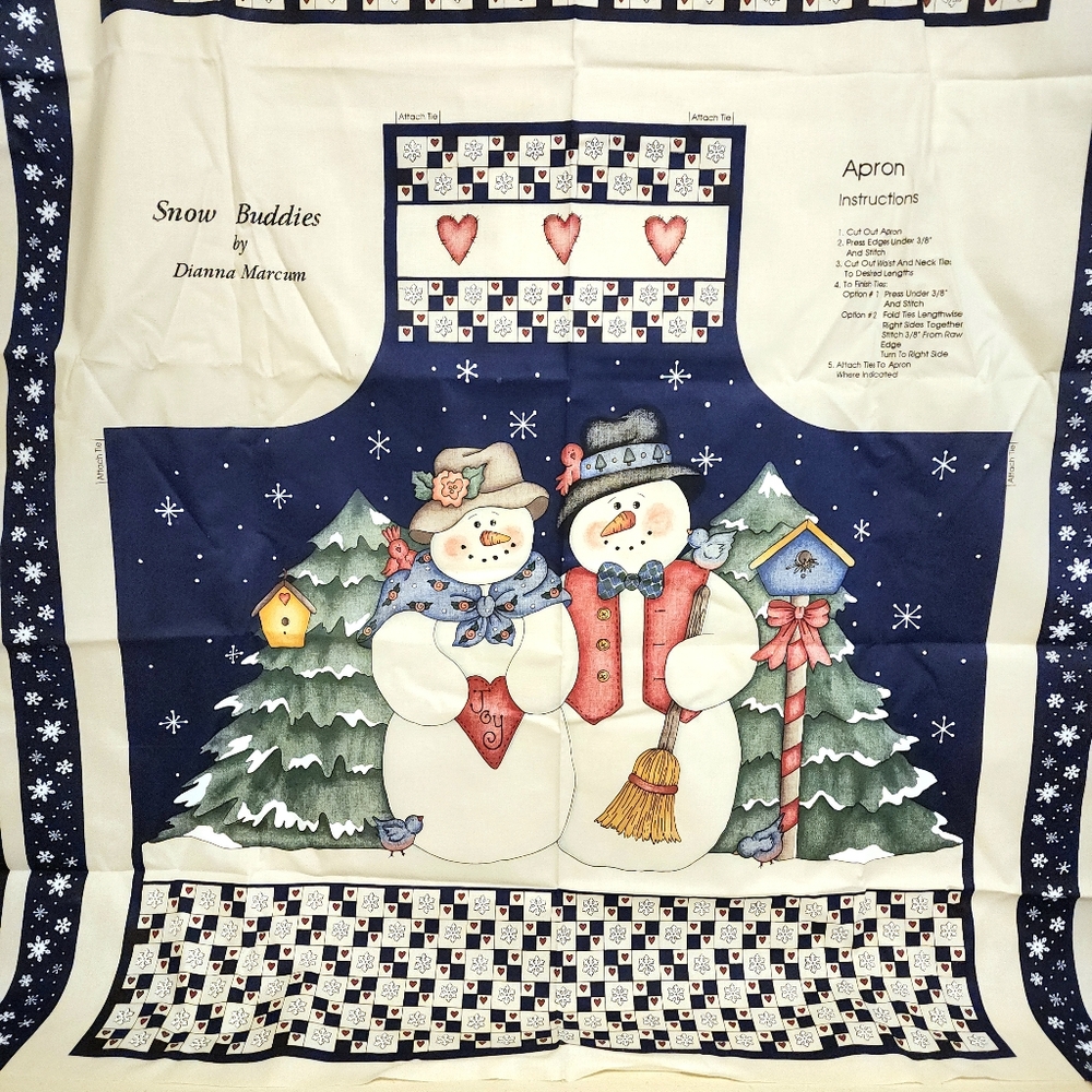 Vintage Apron Cut & Sew Cotton Fabric Panel Marcus Brothers Textiles